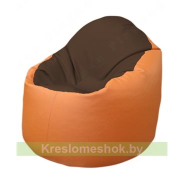 Кресло-мешок Браво Б1.3-T26Т20 (коричневый - оранжевый)