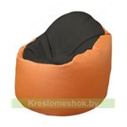 Кресло-мешок Браво Б1.3-T38Т20 (черный - оранжевый)