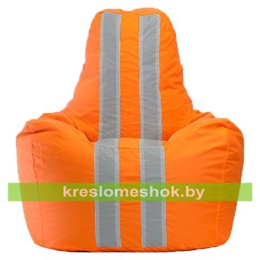 Кресло мешок Спортинг Спринт (основа оранжевая, вставка серая)