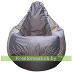 Кресло-мешок Груша Макси (серый+тёмно-серый)