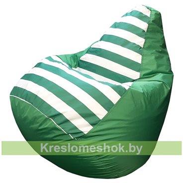 Кресло-мешок Груша Макси (зелёный+полоска)