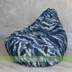 Кресло мешок Груша Г2.7-20 Синий камуфляж