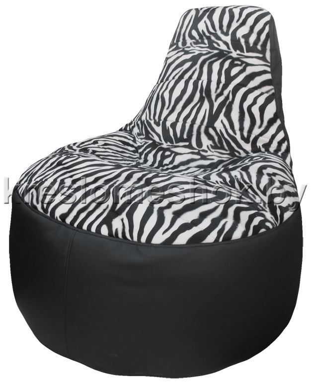 кресло мешок трон зебра